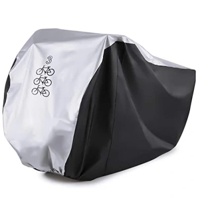 Image of Bike Cover for 3 Bikes ALBOYI Cycle Bicycle Rain Waterproof All Weather Dust Resistant UV Protection Ideal Mountain Bike, Road