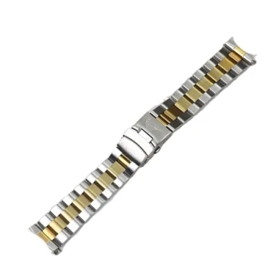 Image of 22mm Diving Steel Metal Strap Fit for Casio Duro Mdv107 1A MDV106 Marlin Watch Wristband Bracelet band Replacement Parts(Between gold big)