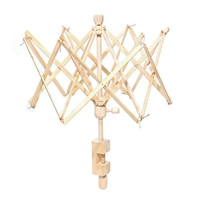 Image of Yarn Winder Wooden Umbrella Swift Knitting 24&quot; Holder
