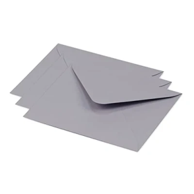 Image of Clairefontaine Ref 60132C Pollen Envelopes (Pack of 20) 125 x 138mm Sized, 120gsm Paper, Gummed Seal, Inkjet &amp; Laser Printer Compatible, Acid Free Koala Grey