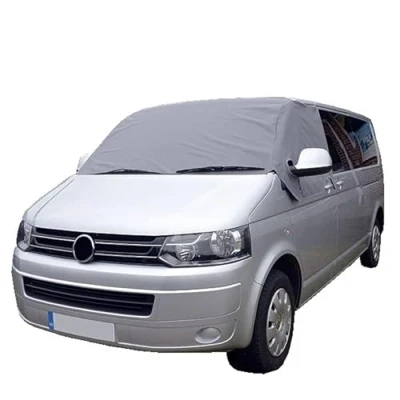Image of UK Custom Covers SW190GREYAD5 Luxury Front Windscreen Wrap Cover Grey To Fit VW Transporter T5/T5.1 Shuttle 2003 2015