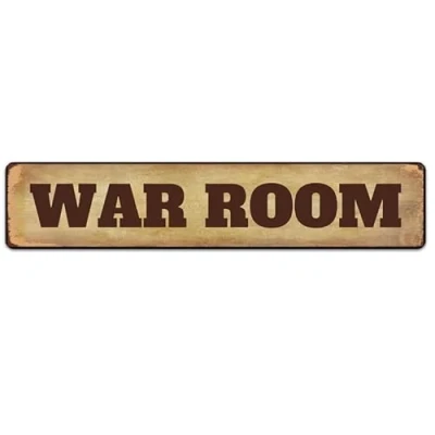 Image of War Room Sign Vintage Metal Retro Plaque Bar Pub Poster Wall Art Decor Tin 16x4 INCH