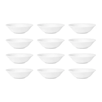 Image of Olympia Athena Small Breakfast Bowls Set 153 mm/6 inch 360 ml/12.75 oz (Pack of 12), White Vitrified Porcelain, Oatmeal Dishes, Microwave / Dishwasher Safe, Restaurant Café &amp; Home Use, CC213