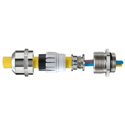 Image of Wiska EMSKV 20 EMV S IP68 Nickel Plated Gland with EMC Earth Cones