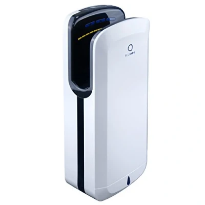 Image of BLUEDRY JET BLADE Hand Dryer Hands in Drier High Speed Intelligent Heating HEPA Filter (White/Black)