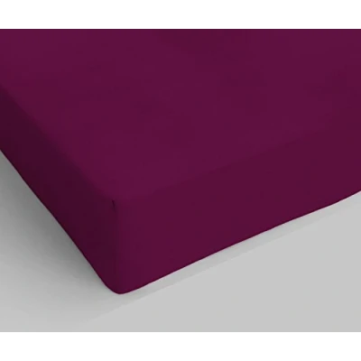 Image of Max Color Cotton Fitted Sheet, Double, Plum