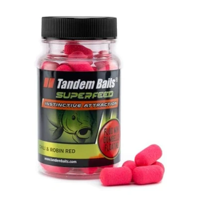 Image of Tandem Baits SuperFeed Fluo Mini Dumbells Floating Chilli &amp; Robin Red Carp Fishing Pop Ups Bait Hookbaits Accessories for Monster Fish 30g