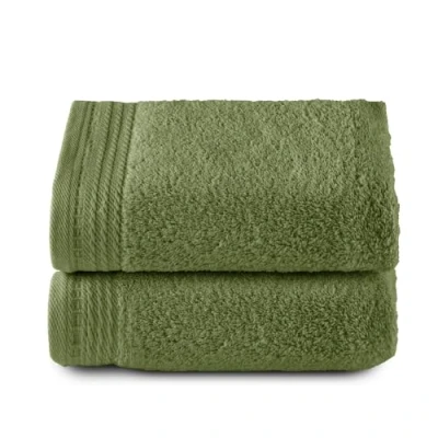 Image of RIZO Top Towel Set of 2 Hand Towels Bath 100% Combed Cotton 600 g/m2 Size 100 x 50 cm Sheet