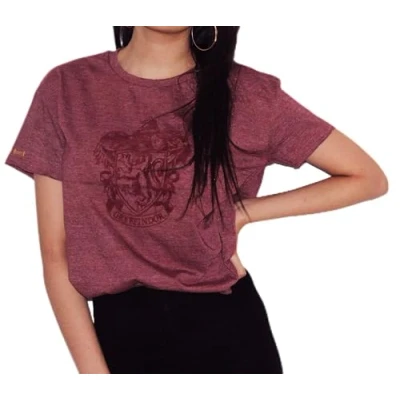 Image of HP106LGRY Licensed Harry Potter Gryffindor Ladies/Girls Maroon Crop T Shirt (L)