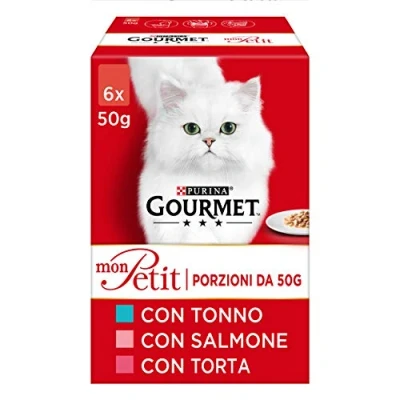Image of Gourmet Mon Petit Cat Food, Mixed Variety, 6 x 50g Pack of 8