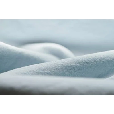 Image of L1NK STUDIO Duvet cover king size bed 180 cm or 71&quot; inches (260X220cm 102&quot;x87&quot;inches) 100% cotton (Percale 200 threads) Plain dyed BABY BLUE