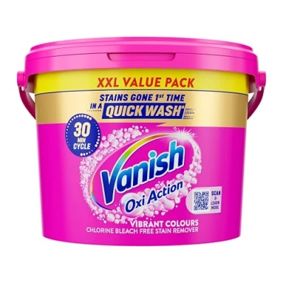 Image of Vanish Gold Oxi Action Laundry Booster &amp; Stain Remover Powder for Colours 2.4 Kg, Back to School, Removes School Stains in Just 30 Minutes, Keeps Bright, Safe on Uniforms