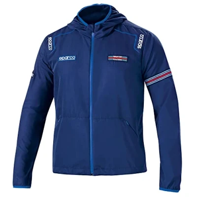 Image of Sparco Martini Jacket, Blue, M Unisex Adult, multicoloured, Medium