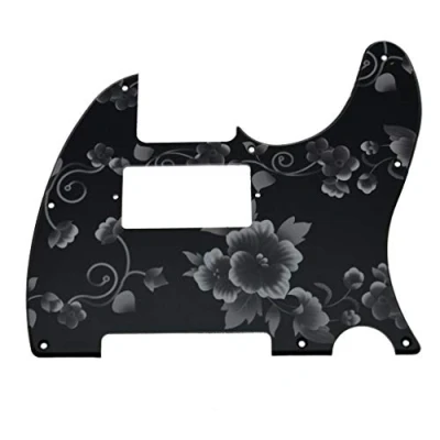 Image of Dopro 8 Hole Tele Guitar 3D Printed plastic Humbucker Pick Guard for modern standard USA/Mexican FD Telecaster Flower Pattern