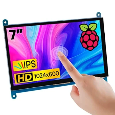 Image of Hosyond 7 Inch IPS LCD Touch Screen Display Panel 1024x600 Capacitive HDMI Monitor for Raspberry Pi5/Pi4/Pi3/ZERO W, BB Black, Windows 10 8