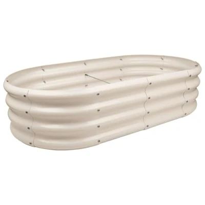 Image of 120cm x 60cm Rounded Galvanised Steel Raised Garden Bed By Harbour Housewares Easy Assemble