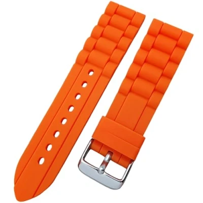 Image of Talk Time Silicone Watch Strap Bracelet Design Orange 24mm