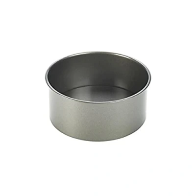 Image of Genware NEV CP CSR208 Carbon Steel Non Stick Round Deep Cake Pan, 20 cm x 8