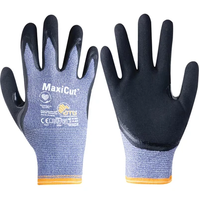 Image of Atg Cut Resistant Gloves, Indigo/Black, Size 11