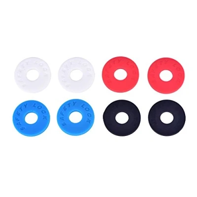 Image of 4 Pair Guitar Strap Locks, Silicone Blocks for Acoustic Electric Bass