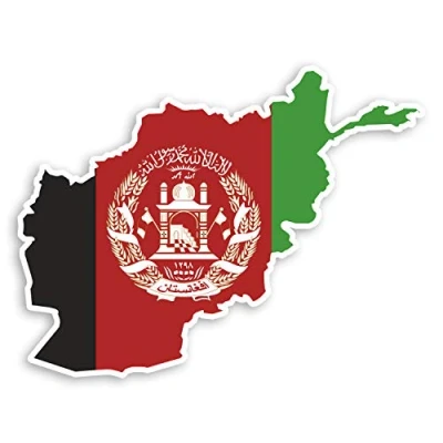 Image of 2 x 10cm Afghanistan Flag Map Vinyl Stickers Asia Travel Luggage Sticker #31466 (10cm Wide)