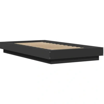 Image of vidaXL Bed Frame with LED Lights without Mattress Black 100x200cm