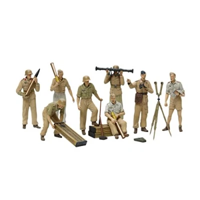 Image of TAMIYA TM35343 LUFT DAK ARTILLERY CREW 1/35 Force 300035343 1:35 Figure Set Air, Faithful Replica, Plastic, Crafts, Model Kit, Assembly, Unpainted, White, Small