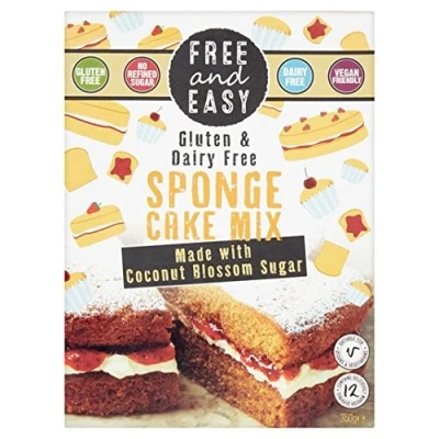 Image of Free &amp; Easy from Gluten Dairy Yeast Sponge Cake Mix 350g