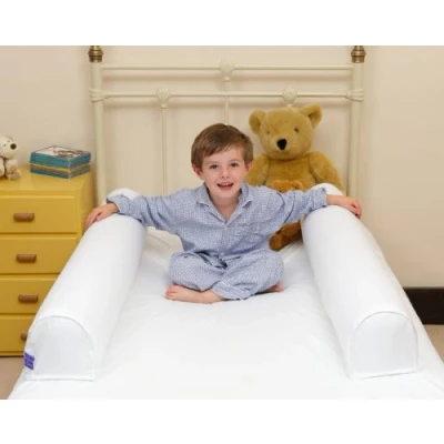 Image of Hippychick Fitted Spare Sheet For Dream Tubes Single Bed, Includes 2 Pockets Inflatable Guards/Bumpers/Tubes, Does Not Include Tubes, Only, 100 Percent Cotton, White