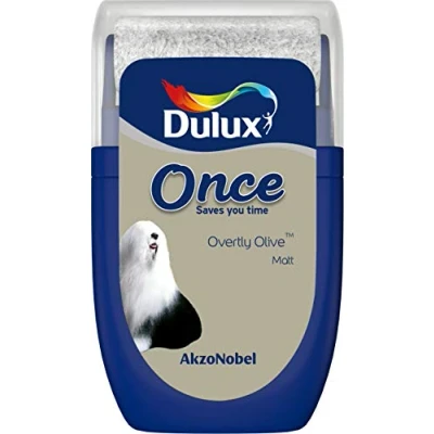 Image of Dulux Once Tester Paint Overtly Olive 30ML