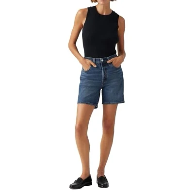 Image of Levi&#039;s Women&#039;s 501 Mid Thigh Short, Broken Midnight No D, 32W