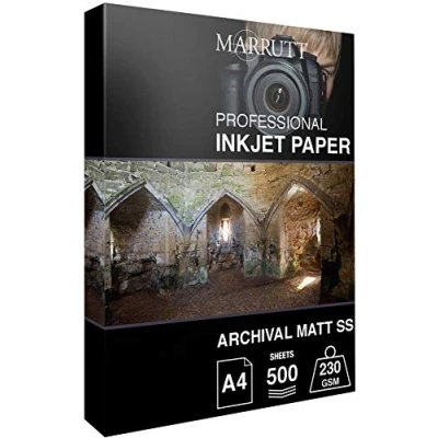 Image of Marrutt 230gsm Archival Matt Single Sided Inkjet Photo Paper: A4 500 Sheets