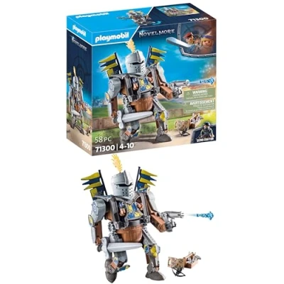Image of Playmobil 71300 Novelmore combat robot, Knight Gizmo Crafton and his strong tournament, medieval castle, knights toy, fun imaginative role play, playset suitable for children ages 4+