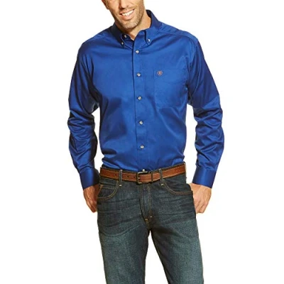 Image of ARIAT Men&#039;s Solid Twill Shirt dotd, Ultramarine, Medium
