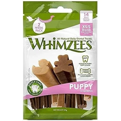 Image of Whimzees Natural Dog Daily Dental Treats XS/S Value 6 Pack of 14 Total 84