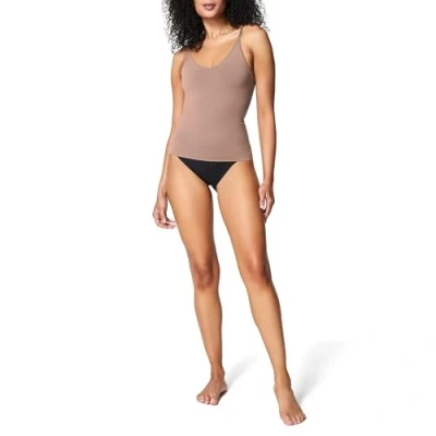 Image of Spanx Women&#039;s Seamless Power High Waisted Thong Camisole, Cafe Au Lait, XL