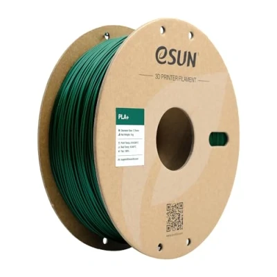 Image of eSUN PLA+ Filament 1.75mm, Enhanced Toughness 3D Printer PLA Plus, Dimensional Accuracy +/ 0.03mm, 1KG Spool (2.2 LBS) Printing for Printers, Green