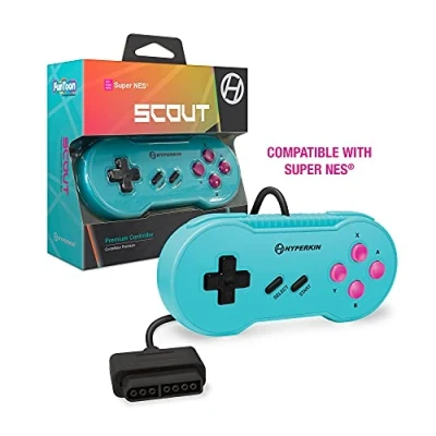 Image of Hyperkin &quot;Scout&quot; Premium Controller for Super NES (Hyper Beach) Funtoon Collector&#039;s Edition