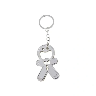 Image of ARFUKA Bottle Opener Keychain Portable Doll Pendant Beer Key Chain Blank Tag Keyring Beverage Ring Gift for Men and Women