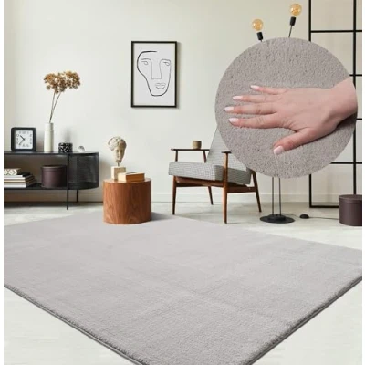 Image of the carpet Relax Cuddly Short Pile Rug, Non Slip Underside, Washable up to 30 Degrees, Super Soft, Fur Look, Sand, 300 x 400 cm