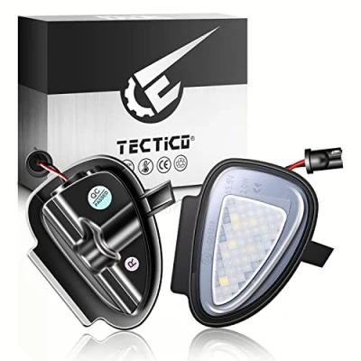 Image of TECTICO LED Puddle Light SMD 6000K White Canbus Wing Mirror Lights Compatible with VW Golf 6 GTI Mk6 Cabriolet Hatchback Touran, 2 Lamps