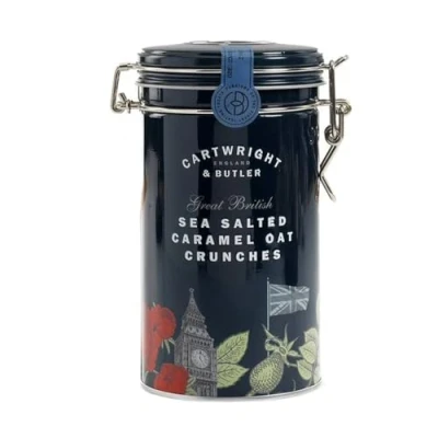Image of Cartwright &amp; Butler Great British Sea Salted Caramel Oat Crunches In Tin