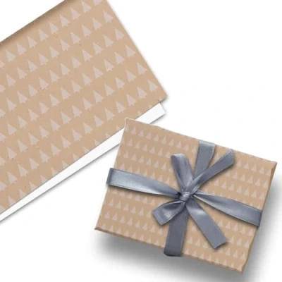 Image of Glick Luxury Christmas Folded Wrap (3 Sheets) Yuletide Alpine Kraft Wrapping Paper