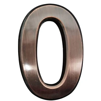 Image of 4 Inch 3D Mailbox Number, Self Adhesive House Number Waterproof Door Street Stickers for Home Apartment (NO.0)