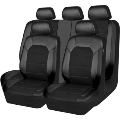 Image of Jooexel Car Seat Covers Universal Fit for Toyota C Hr/Rav 4 / Fortuner 4Runner Land Cruiser/Avalon/Avensis/Camry Breathable Leather Mesh