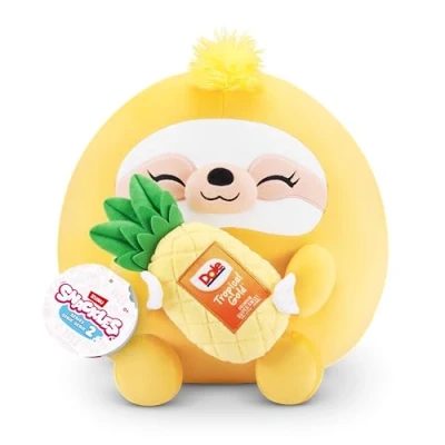 Image of Snackles, Series 2, Sloth (Dole, Pineapple), Plush Toy, Small (20 cm), Brown Box, (Sloth)