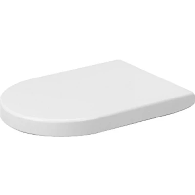 Image of Duravit 0063320000 Long Toilet seat Soft Close Hinges Stainless Steel, White