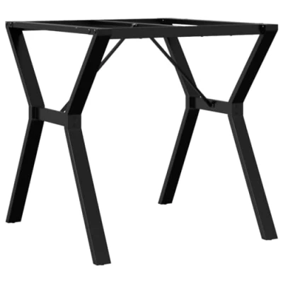 Image of vidaXL Cast Iron Dining Table Legs Y Frame Industrial Base for Custom Projects 70x70x73 cm Black Metal Living Room or Office