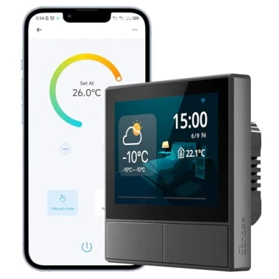 Image of Sonoff NSPanel Smart Thermostat Wi Fi Wall Switch, Graphical Touchscreen LCD, Black