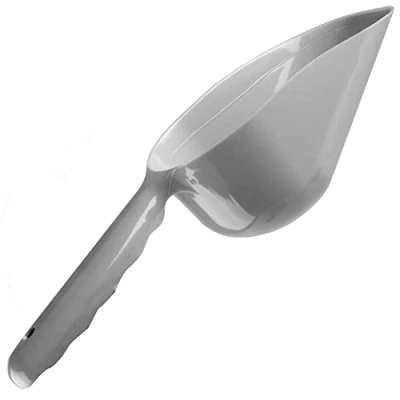 Image of VFM Pet Food Scoop in Grey, Dog Scoop, Cat Supplies, Scooper, Scoops for Food, Shovel (Size 24cm x 7cm)